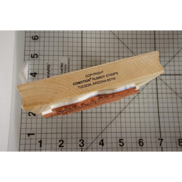 Large Snowflake #2 2404 COMOTION Rubber Stamp Winter Theme Vintage - Picture 3 of 5